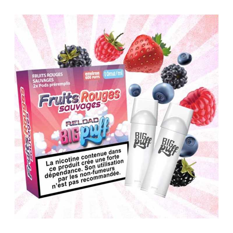 Kit Big Puff Reload Myrtille Framboise - Puff rechargeable